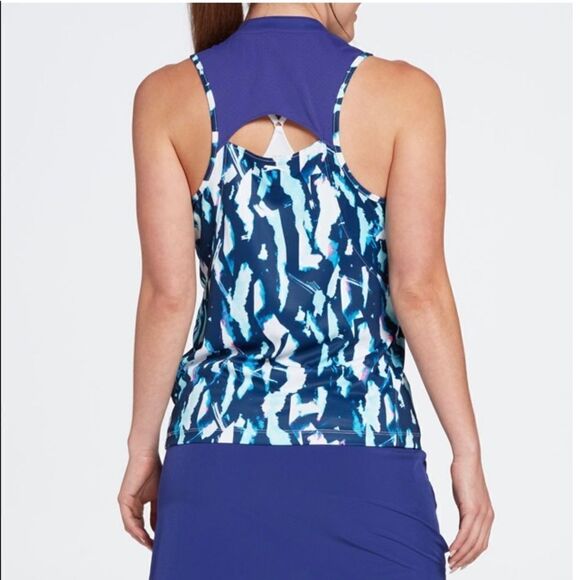 Slazenger Women's Fragment Back Slit Sleeveless Golf Polo medium - Picture 3 of 7